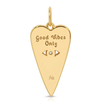 I Got You Fluted Heart Necklace in Gold