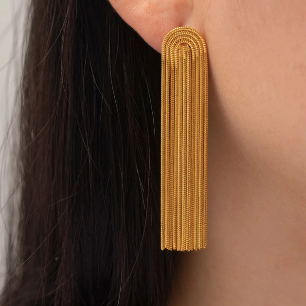Addison Statement Earrings in Gold