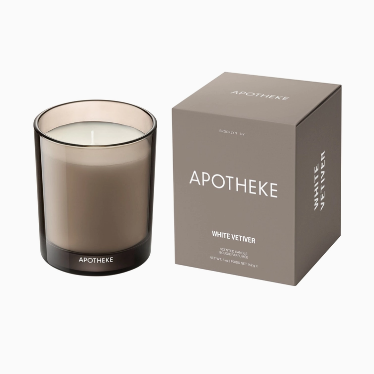 Apotheke Petite Candle in White Vetiver