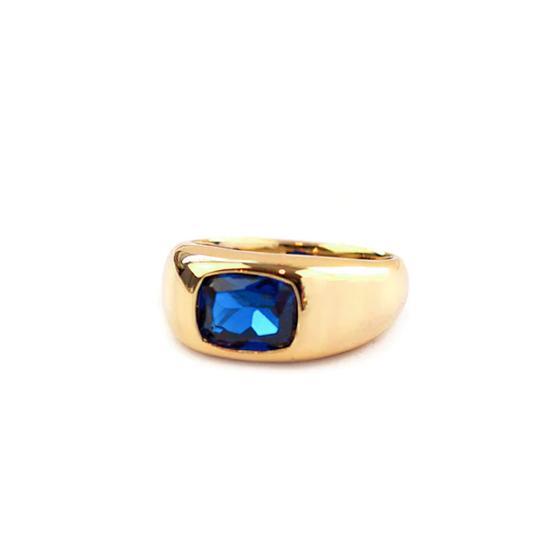Babs Ring in Sapphire Blue