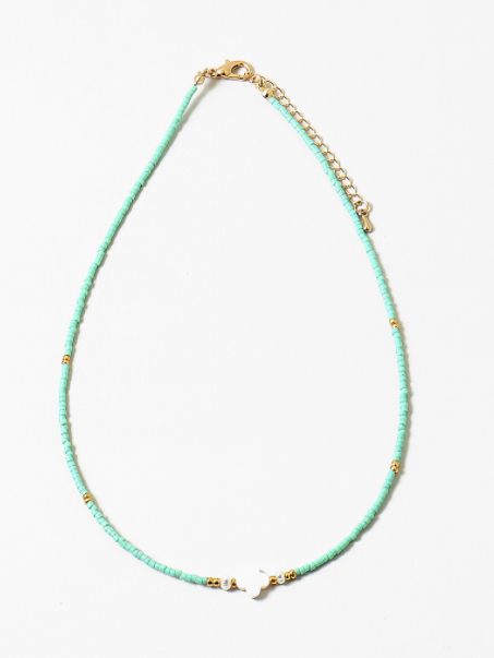 Baby Clover Summer Necklace in Mint