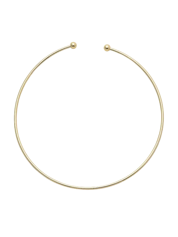 Ball Cuff Necklace in Gold