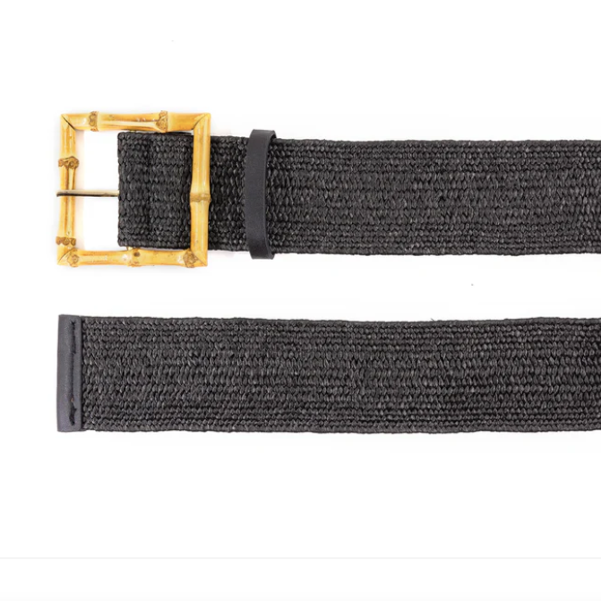 Bamboo Belt in Black