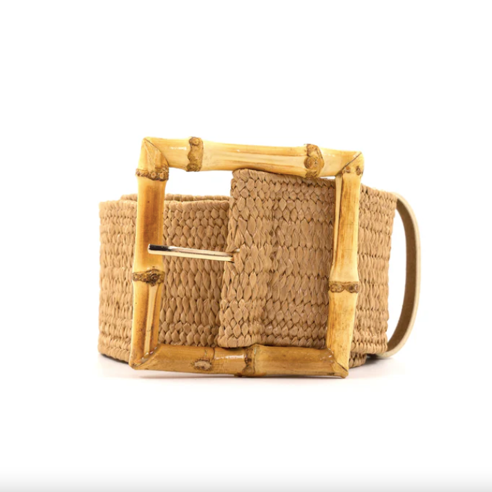 Bamboo Belt in Khaki