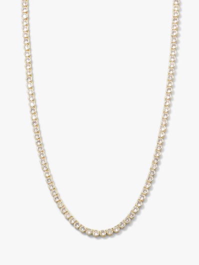 Baroness Necklace in Gold with Clear Diamondettes
