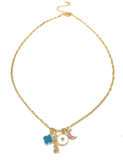 Bast Charm Necklace in White