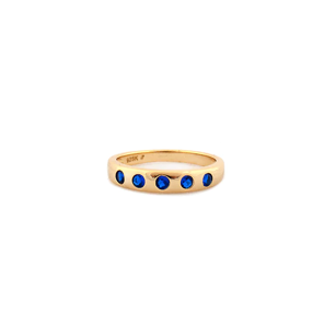 Mini Bezel Ring in Sapphire Blue