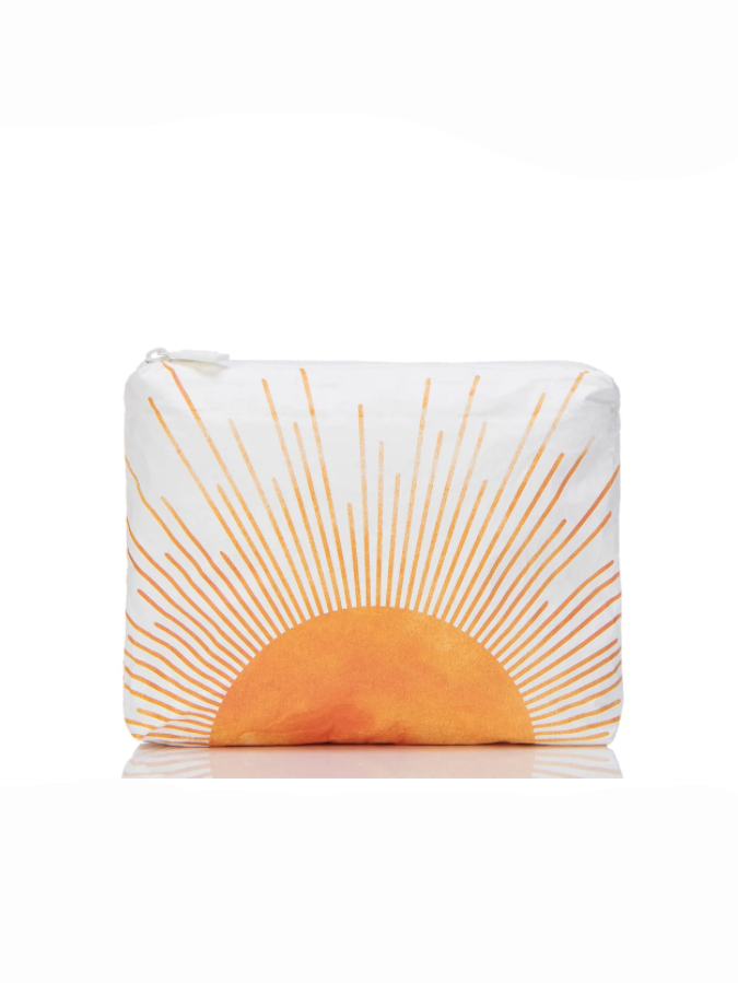 ALOHA Bom Dia Small Size Pouch in Sunrise Coral