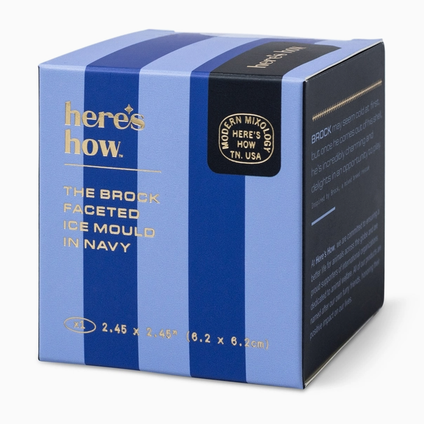 The Brock Faceted Ice Mould in Navy