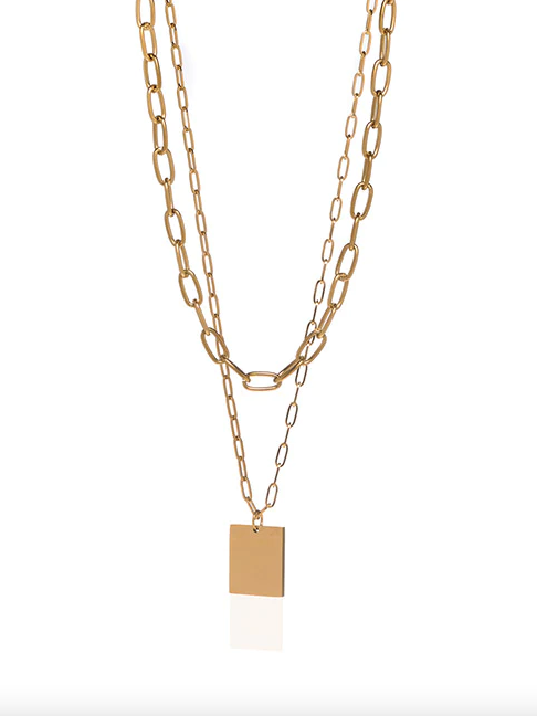 Bronx Double Necklace in Gold