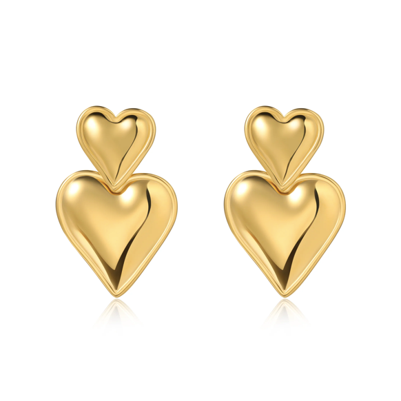 Brynn Heart Earring in Gold
