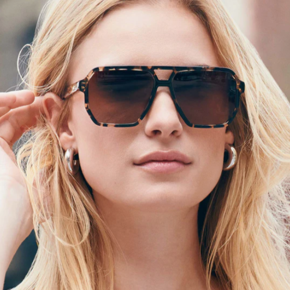 Cameron Espresso Tortoise Brown Gradient Polarized Sunglasses