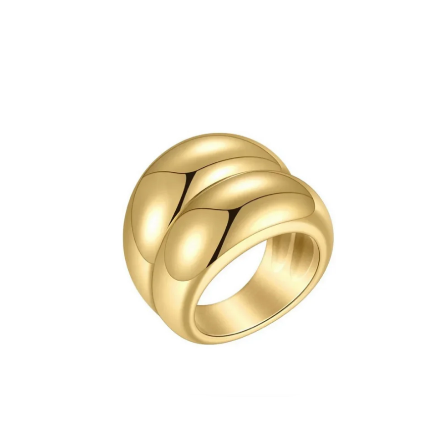 Double Dome Ring in Gold