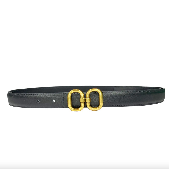 Double Oval Link Belt in Black