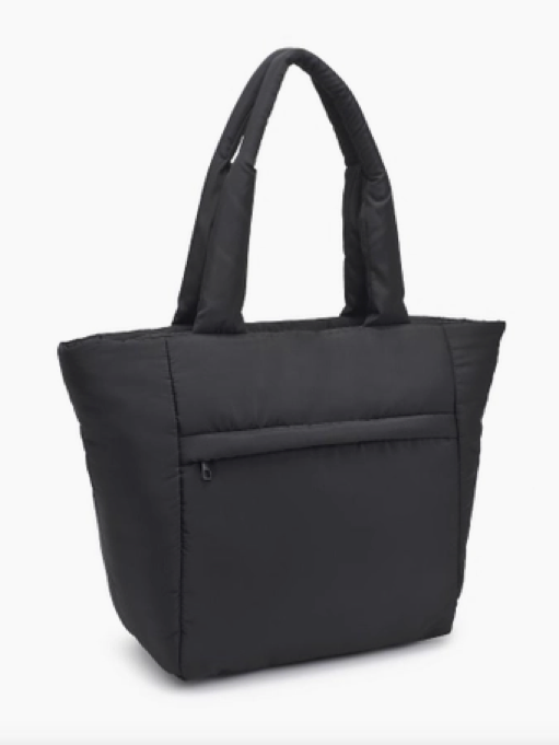 Elliotte Nylon Travel Tote in Black