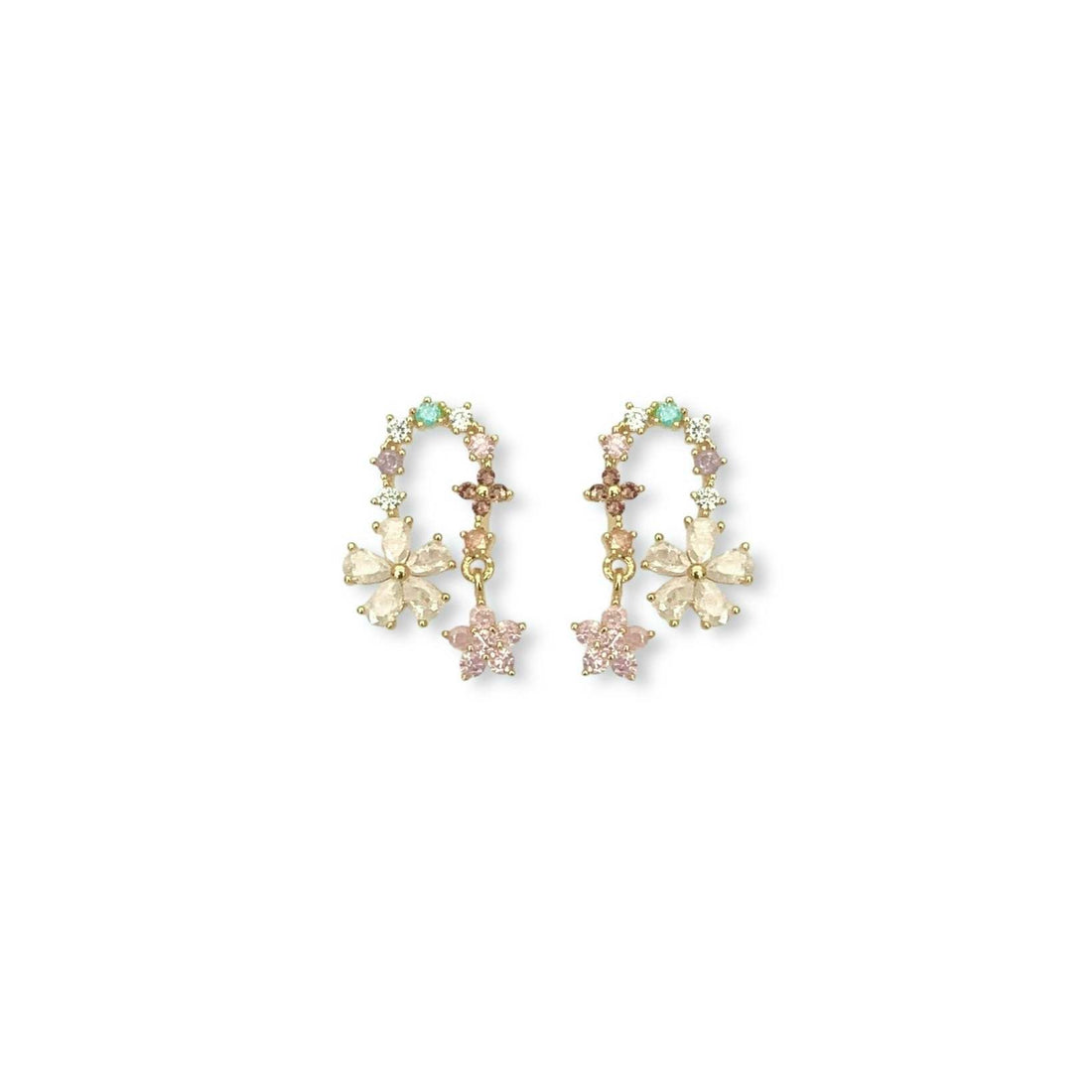 Elodie Flower Earring in Gold