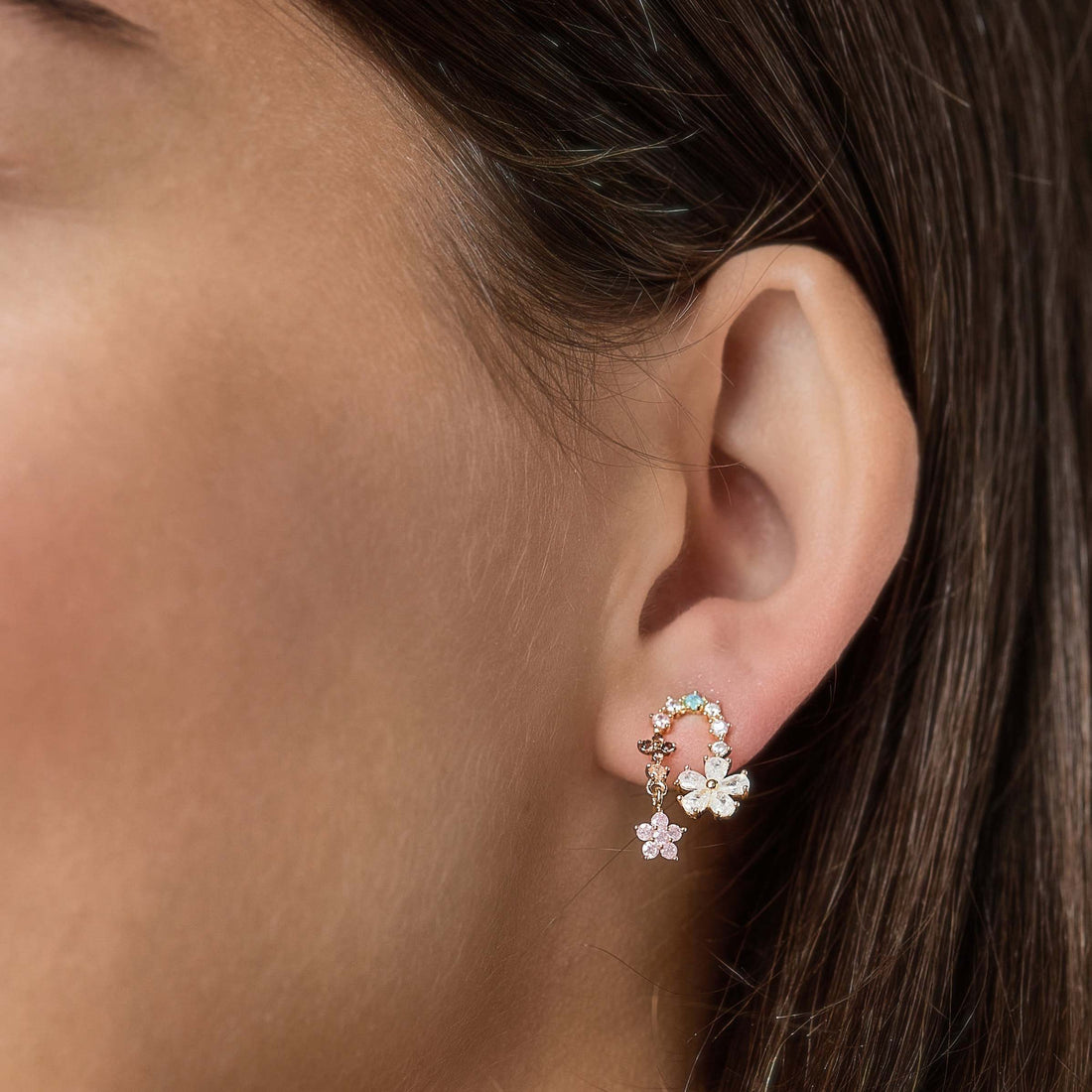 Elodie Flower Earring in Gold