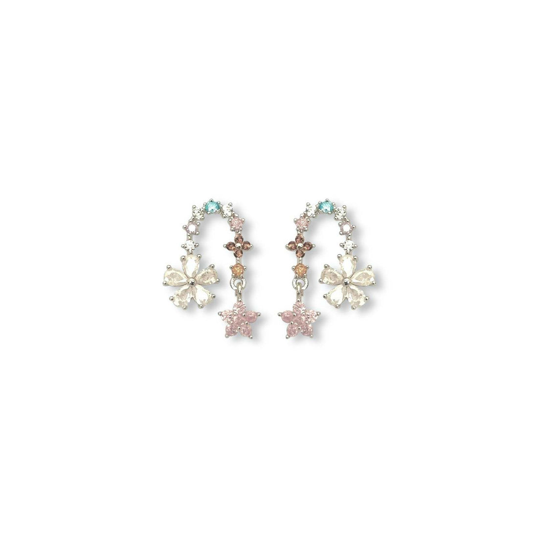 Elodie Flower Earring in Silver
