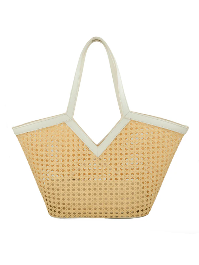 Emma Rattan Bag in White