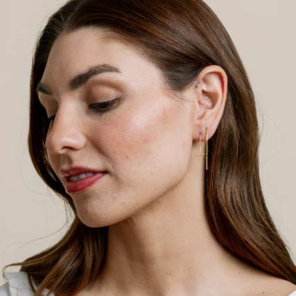 Etta Threader Earring in Gold