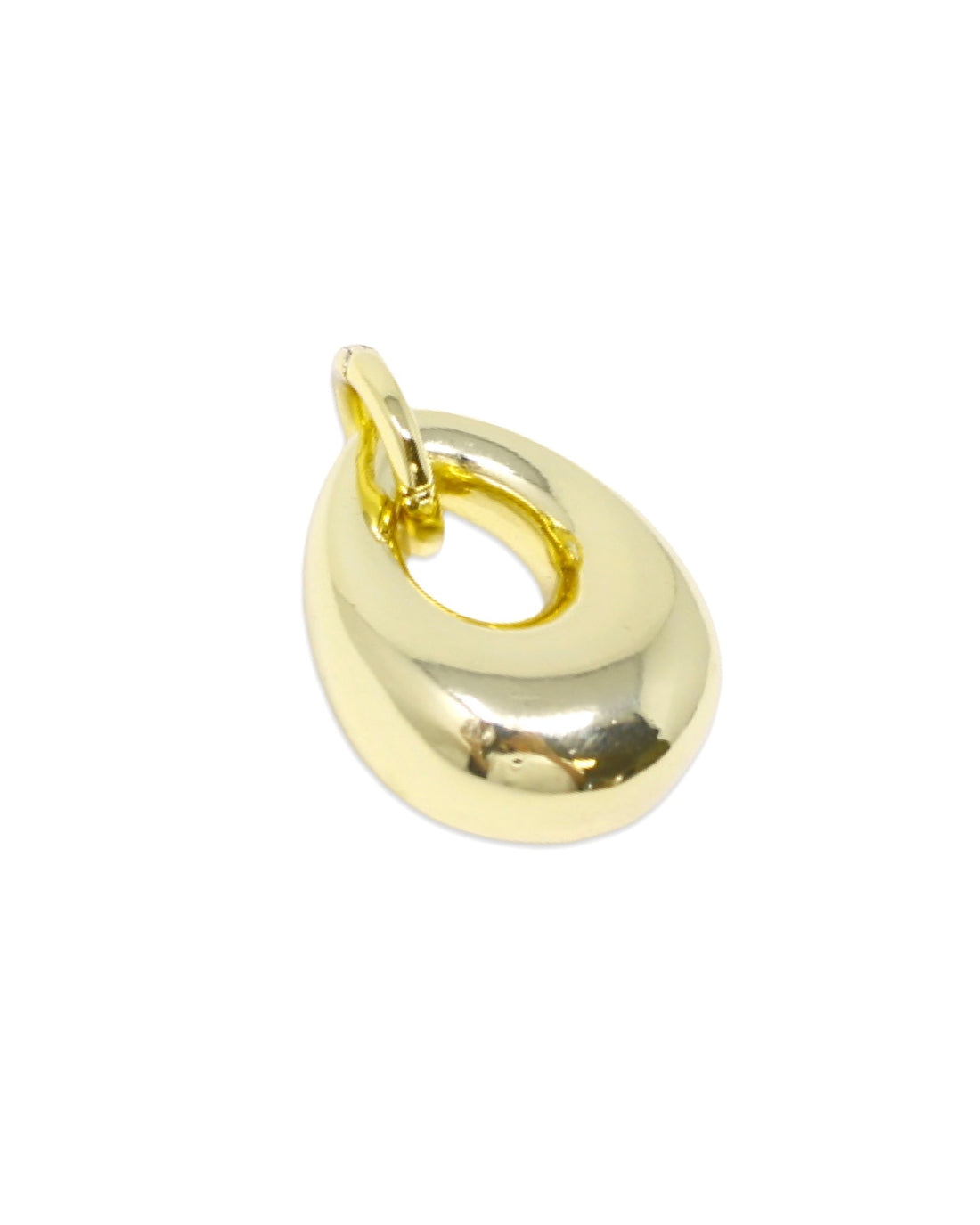 Abstract Drop Charm in Gold