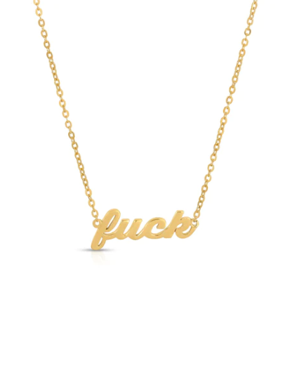 F*CK Necklace in Gold