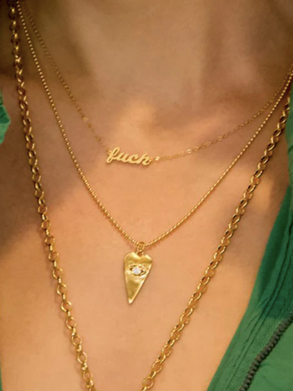 F*CK Necklace in Gold