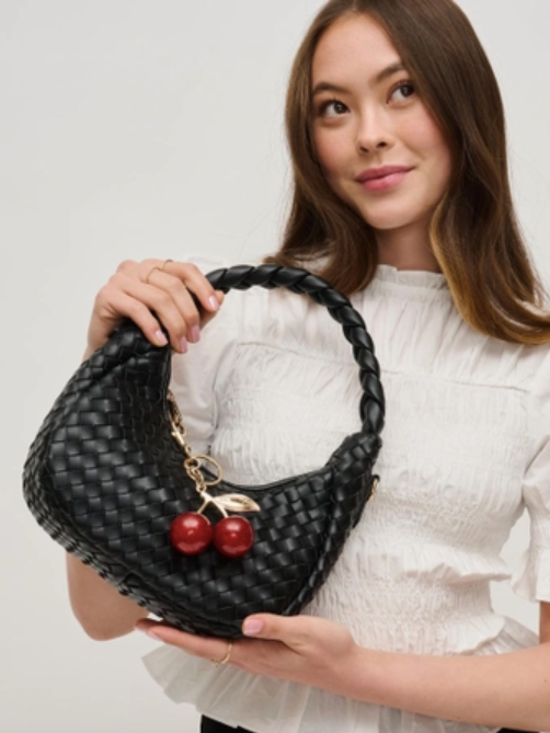 Fay Cherries Bag Charm in Gold