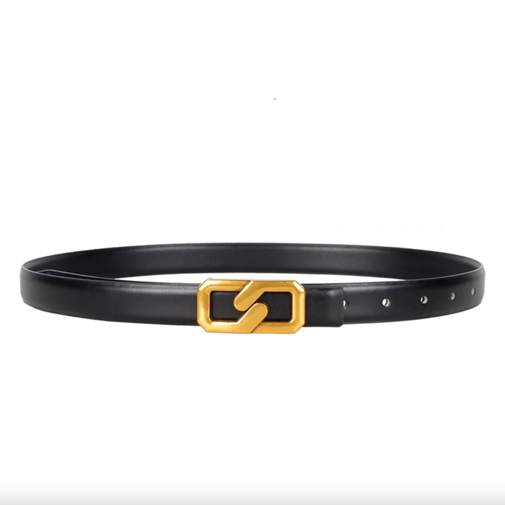 Gold Link Belt in Black