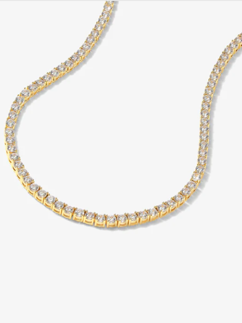 Grand Heiress 16" Necklace in Gold with Clear Diamondettes