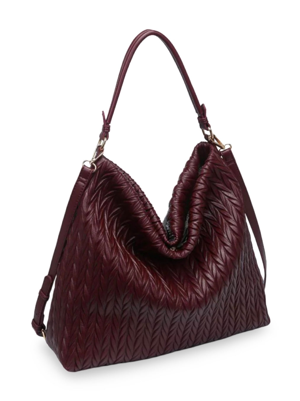 Harley Hobo Bag in Burgundy