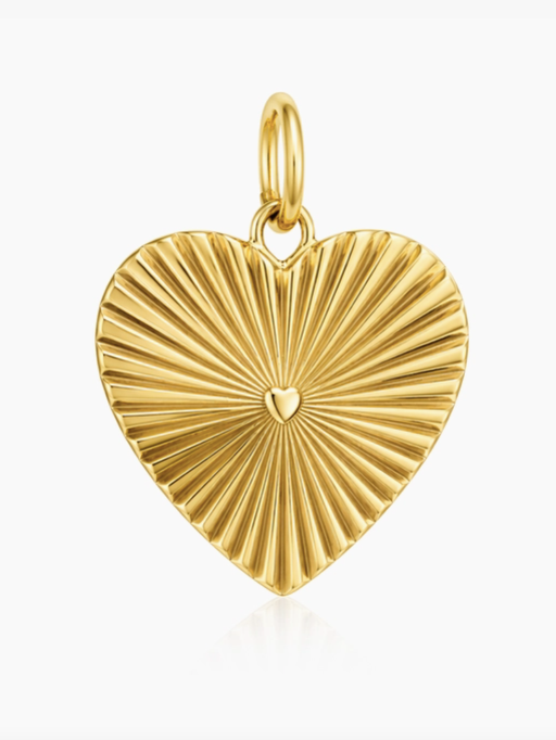 Golden Heart Charm in Gold