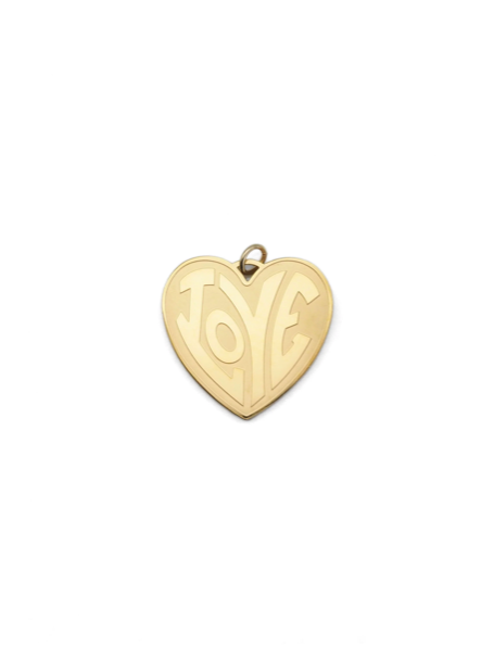 Charming Retro Oversized Heart Charm in Gold