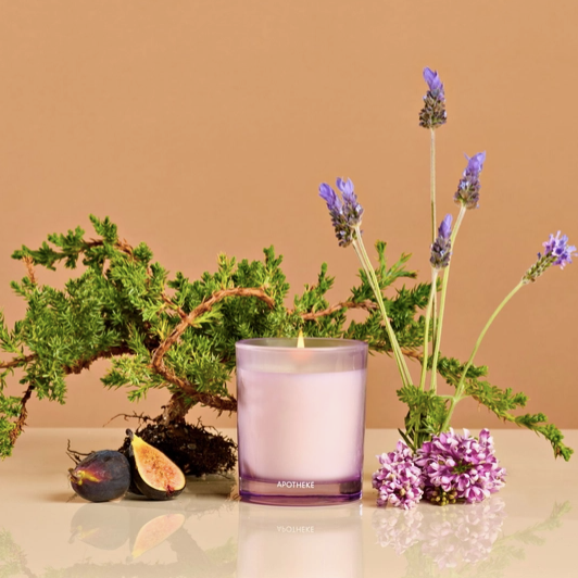 Apotheke Petite Candle in Hinoke Lavender
