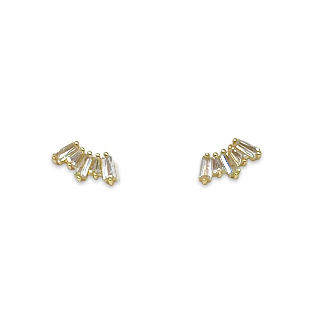 Sophie Baguette Earrings in Gold