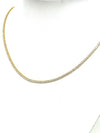 April Tennis Necklace in Gold with Clear Stones