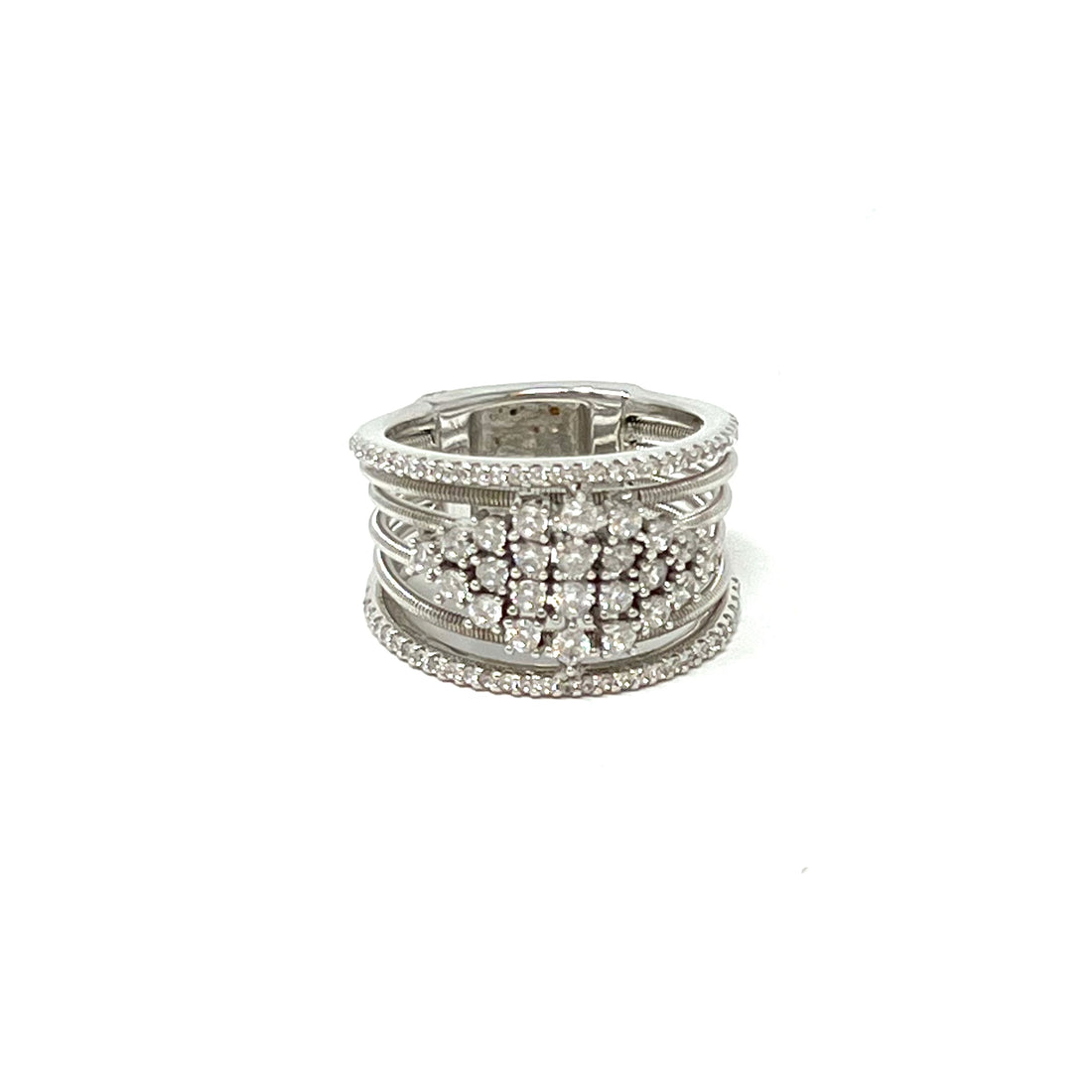 Ava Pave Ring in Silver