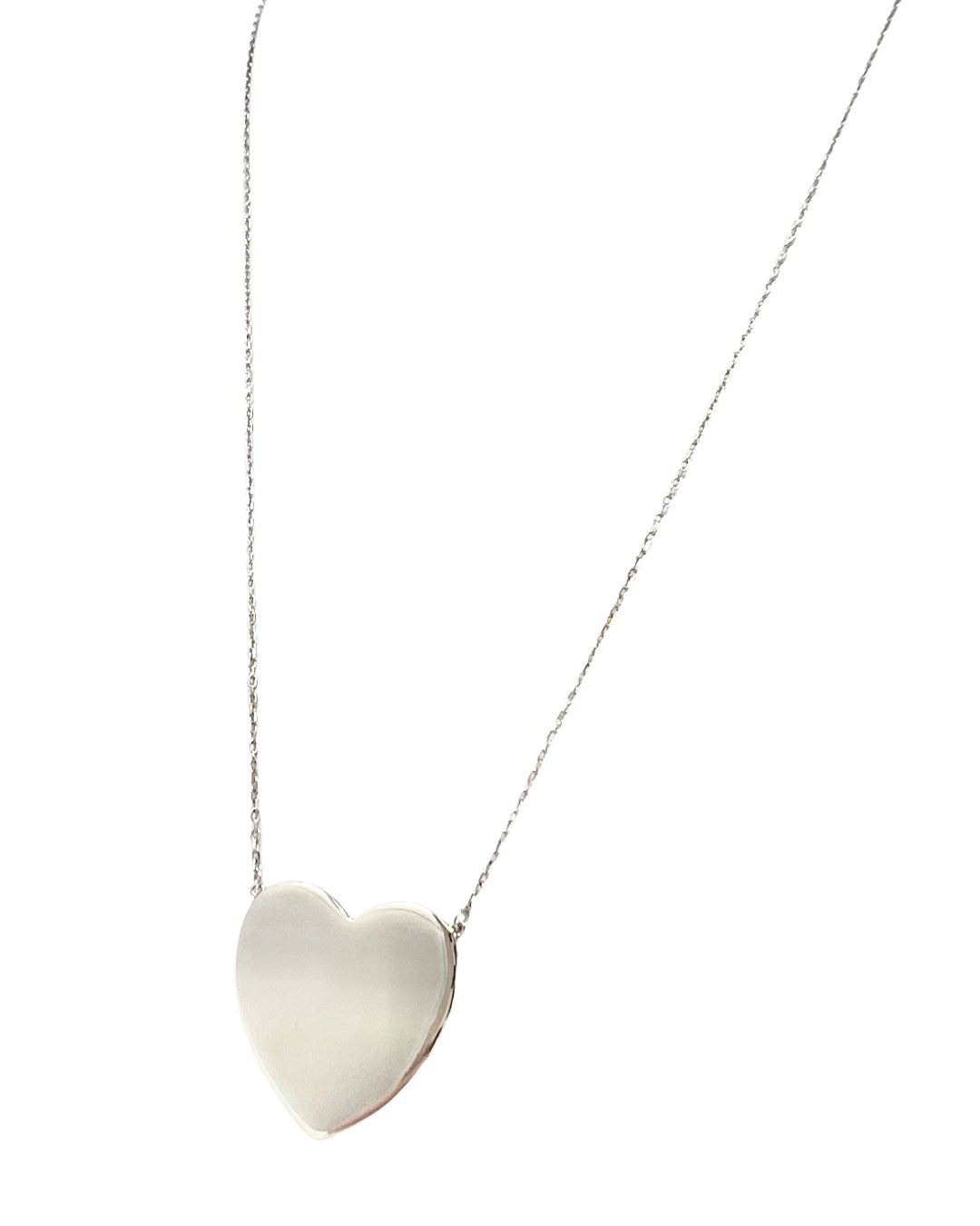 XL Heart Necklace in Silver