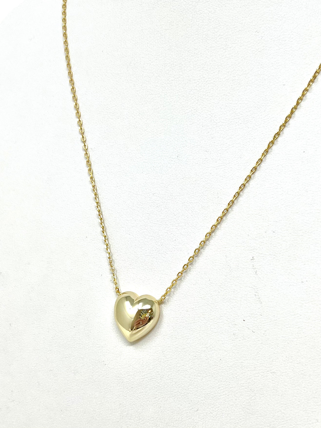 Full Heart Necklace in Gold