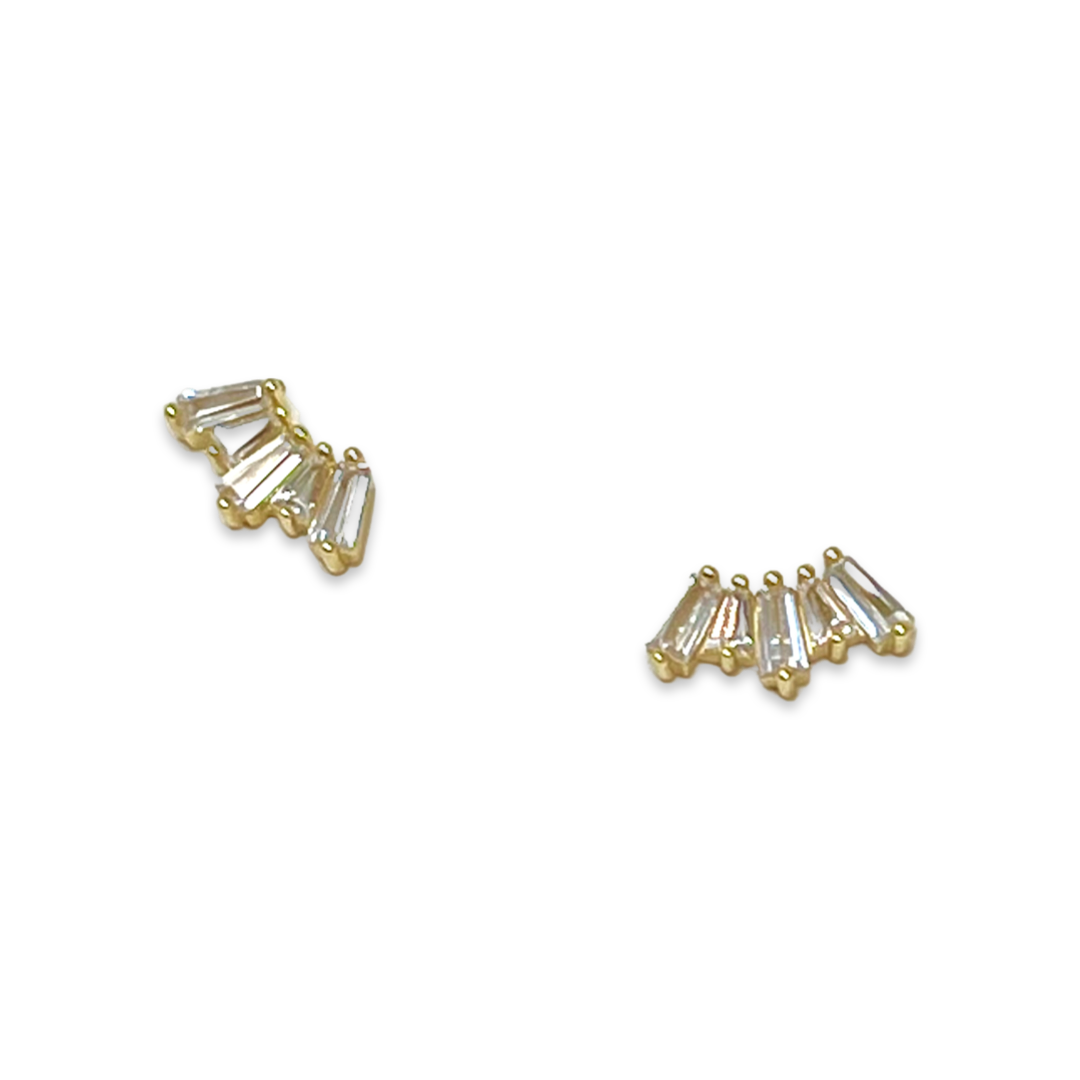 Sophie Baguette Earrings in Gold