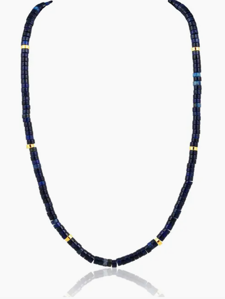 Isla Beaded Necklace in Blue Lapis