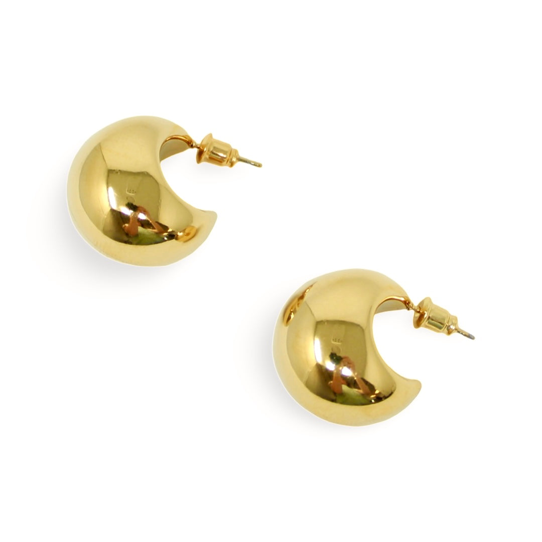 Bulb Hoop Earrings in Gold