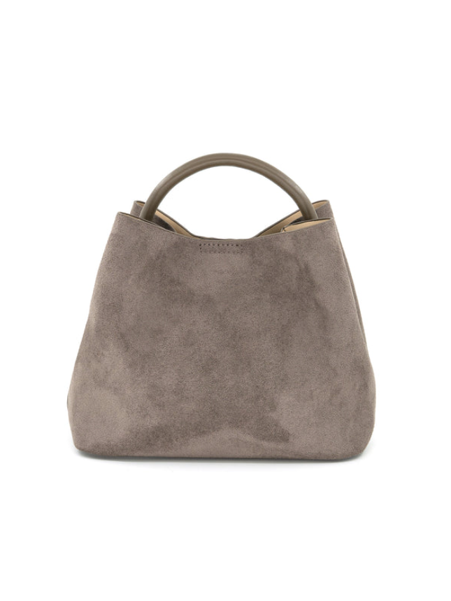 Lucia Suede Bag in Taupe