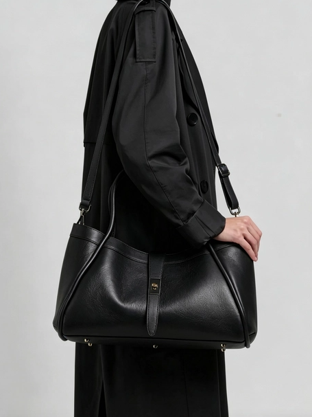 Manhattan Leather Bag in Black