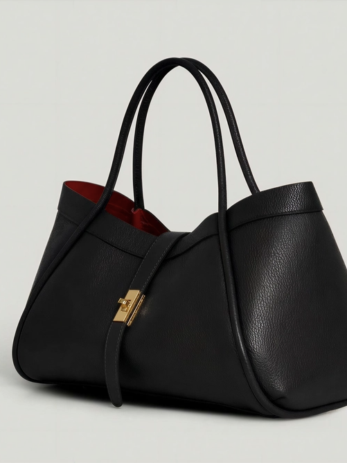 Manhattan Leather Bag in Black