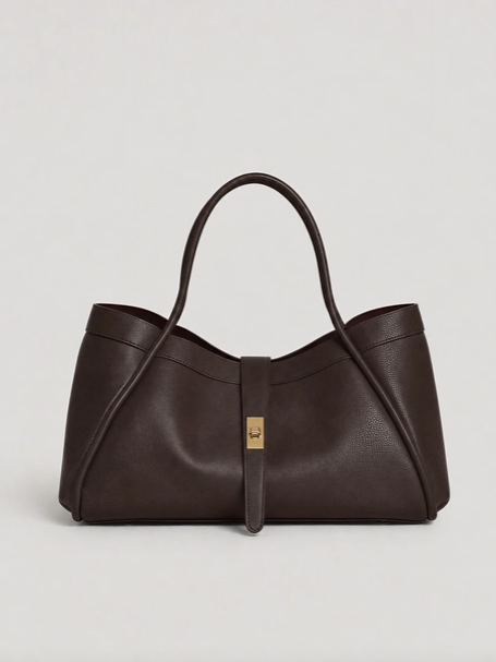 Manhattan Leather Bag in Espresso Brown