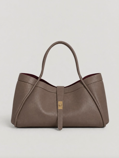 Manhattan Leather Bag in Taupe