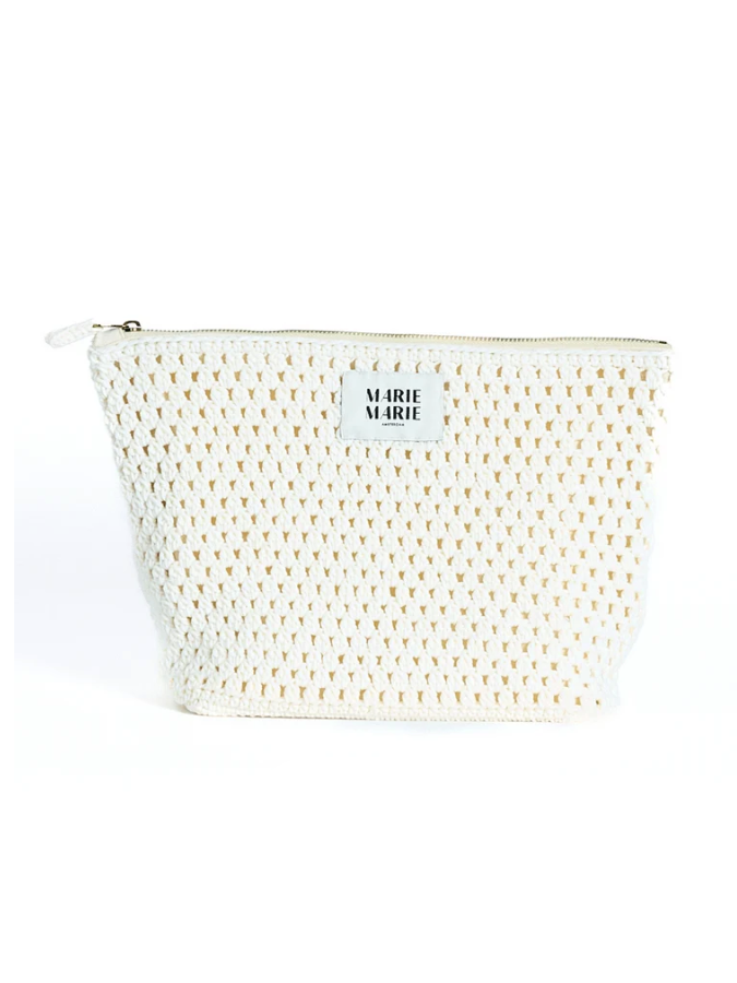Marie Marie Crochet Large Pouch in Cream