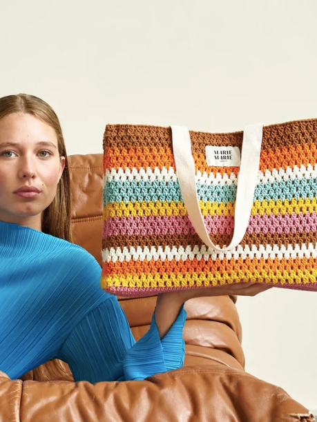 Marie Marie Crochet Shopper in Moi