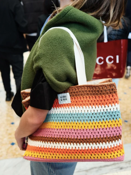 Marie Marie Crochet Shopper in Moi